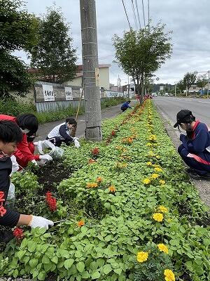 国道花壇整備２